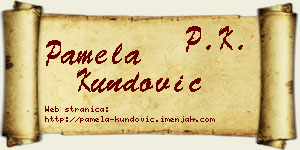 Pamela Kundović vizit kartica